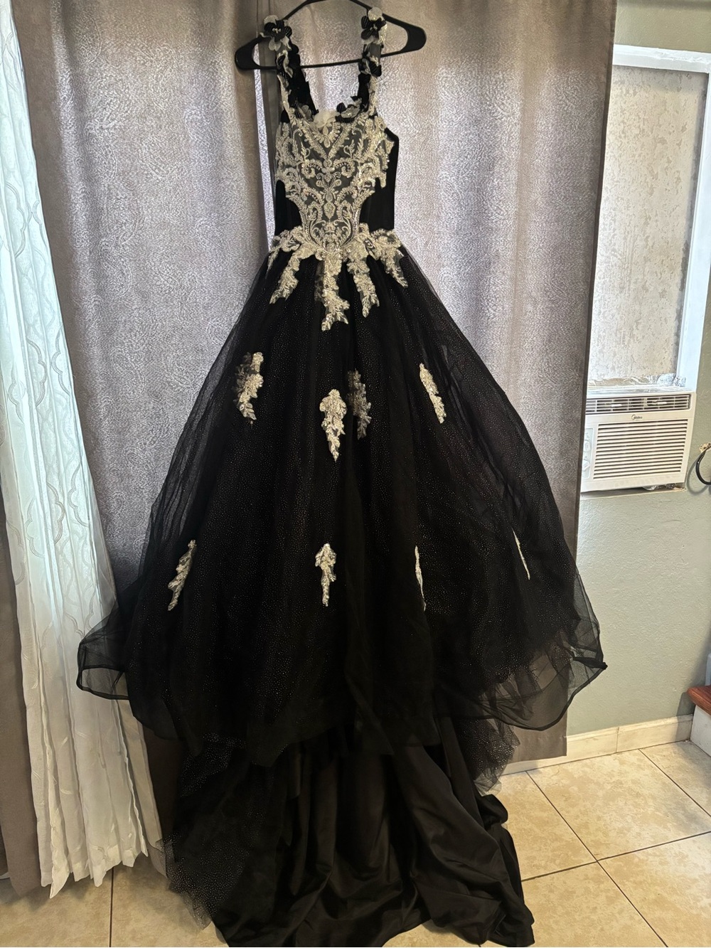 Black and Silver Princess Ball Dress